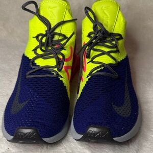 Nike Neon Yellow and Purple Athletic Shoes Air 270